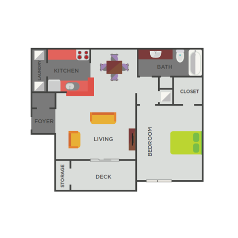 A1 Floor Plan at Rise at Signal Mountain, Tennessee